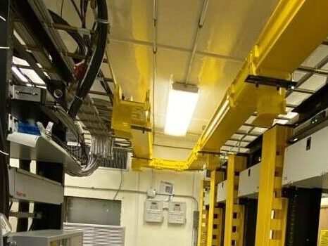 Inside view of telecom data center