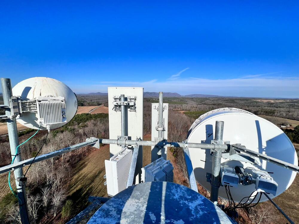 Equipment view overlooking landscape from the HMI construction build